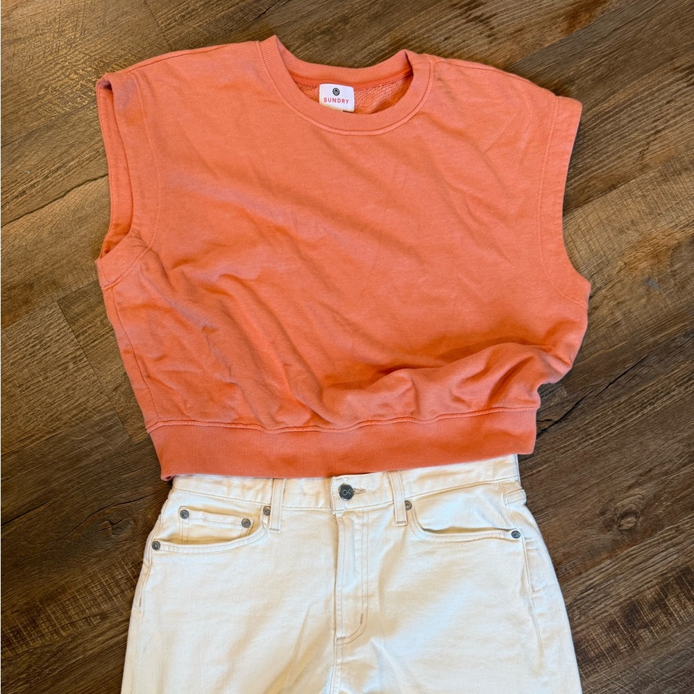 Sundry Vibrant Orange Top